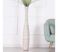 Leewadee Grand Vase sur Pied 105 cm Polyrésine pour Pampa & Fleurs Séchées