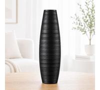 Leewadee Grand Vase sur Pied 50 cm Polyrésine pour Pampa & Fleurs Séchées