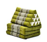 LEEWADEE - Matelas Pliable Confortable avec Coussin Lecture, Futon Japonais, Chaise De Sol Ou Pouf Lit Thaï 170 x 53 cm, Vert