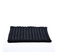 Leewadee Zabuton - Tapis Zabuton traditionnel enroulable et fait à la main, yoga mat épais rembourré en kapok, 70 x 70 cm, Noir
