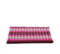 Leewadee Zabuton - Tapis Zabuton traditionnel enroulable et fait à la main, yoga mat épais rembourré en kapok, 70 x 70 cm, Bai Rose Fuchsia