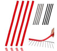LeeYean Lot de 4 protecteurs de Grille de Four en Silicone Rouge, 35,6 cm de Long, résistant à la Chaleur, Protection Contre Les brûlures
