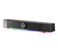LEFANDI Enceintes Stéréo PC, Éclairage LED RGB, Bluetooth 5.0, 10 W, Alimentation USB, Haut-Parleurs De Jeu, Parfaits pour Les Jeux PC, Ordinateur, Bureau, Ordinateur Portable