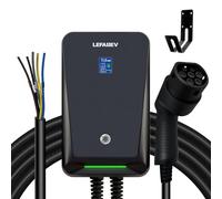 LEFANEV 11KW Wallbox, Triphasé Type 2 Station de Charge Murale, 16A Borne de Recharge Véhicule Électrique avec écran LCD, IP66 Chargeur Voiture Electrique 11kW avec 6M Cable de Recharge