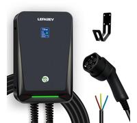 LEFANEV Chargeur Voiture Electrique 7kW, 32A Monophasé Borne de Recharge pour EV [6m / IEC 62196-2 / IP66], Type 2 Wallbox avec écran LCD Compatible avec Tous VE/PHEV (7KW)