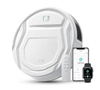 Lefant Aspirateur Robot avec Télécommande, 2200Pa Robot Aspirateur Autonomie Mince Silencieux, Connecté avec WiFi/Alexa/App, Programmable, Idéal pour Les Poils d'animaux Tapis Sols Durs, M210 Blanc