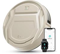 Lefant Aspirateur Robot Mince 2200Pa, Silencieux 55dB, Connecté avec WiFi/Bluetooth/Alexa/App, 120min d'Autonomie, Auto-Charge, Idéal pour Poils d'animaux Sols Durs, M210P Champagne