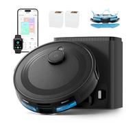 Lefant M2 Plus Robot Aspirateur Laveur avec Station Vidage Automatique, 6000Pa, Navigation Laser avec Cartographie, Évitement d'obstacles PSD, Idéal pour Poils d'animaux/Tapis, App/WiFi/Alexa, Noir