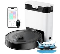 Lefant M2 Pro Robot Aspirateur Laveur 6000Pa avec Station Vidage Automatique Poussière,Navigation Laser avec Cartographie,Nettoyage Personnalisé, Évitement d'obstacles PSD, Idéal pour Poils d'animaux