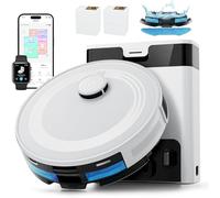 Lefant M2 Pro Robot Aspirateur Laveur 6000Pa avec Station Vidage Automatique Poussière,Navigation Laser avec Cartographie,Nettoyage Personnalisé, Évitement d'obstacles PSD, Idéal pour Poils d'animaux