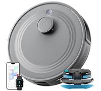 Lefant M2 Robot Aspirateur Laveur avec Cartographie, Aspiration de 6000Pa, Navigation Laser, Technologie d'évitement PSD, Nettoyage Personnalisé, Autonomie de 160 Minutes, Contrôle Via APP/Alexa/WiFi