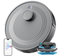 Lefant M2 Robot Aspirateur Laveur, Navigation Laser, Aspiration de 6000Pa, Technologie d'évitement PSD, Cartographie, Nettoyage Personnalisé, Autonomie de 160 Minutes, Contrôle Via APP/Alexa/WiFi