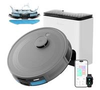 Lefant M2S Plus Aspirateur Robot Laveur avec Station, 10000Pa, Aspirateur Automatique Poussière, Évitement d'obstacles, 240min, Idéal pour Les Poils d'animaux Tapis Sols Durs, Connecté avec Alexa/App