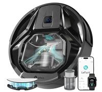Lefant M2S Plus Aspirateur Robot Laveur avec Station, 10000Pa, Aspirateur Automatique Poussière, Évitement d'obstacles, 240min, Idéal pour Les Poils d'animaux Tapis Sols Durs, Connecté avec Alexa/App