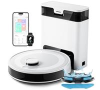 Lefant M2S Pro Robot Aspirateur Laveur 10000Pa avec Station Vidage Automatique Poussière,Navigation Laser avec Cartographie,Nettoyage Personnalisé, Évitement d'obstacles PSD,Idéal pour Poils d'animaux