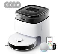 Lefant M3 Robot Aspirateur Laveur 12 000 Pa, Station Multifonctionnelle, Double Serpillière Rotative 200 TR/Min, Navigation dToF, Évitement d'obstacles PSD, 220min, 30 réglages de Niveau d'eau