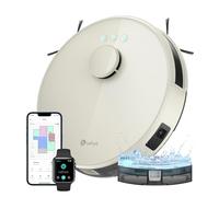 Lefant Robot Aspirateur Laveur Robot 2 en 1 4000Pa,Navigation LiDAR,Cartographie Multi-étage,Zones Virtuelles, Connecté Alexa/APP/WiFi,Idéal pour Poils d'animaux Tapis Sols Durs,M1 Champagne