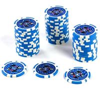 LEFAY 50 jetons de Poker Monte Carlo, jetons Texas Holdem en Argile de 14 grammes, jetons de Poker Blackjack à Noyau métallique Laser(50PCS $50)