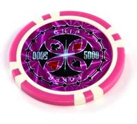 LEFAY Jeu de 25 jetons de Poker, pièces en métal ABS, Cartes for Jeux de Texas Hold'em et Blackjack, idéal for Jouer en Famille ou Entre Amis.(25PCS $5000)