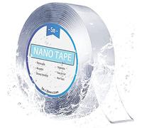 LeFeirr 5Mx30MM Nano Ruban Adhésif Double Face Réutilisable, Ruban Adhésif à Forte Viscosité Lavable Sans Traces pour Pâte D'affiches de Photos Murales, Fixation de Tapis