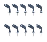 LeFeng 10pcs Knitted Golf Iron Head Covers 3-9/A/P/S Set - Lightweight and Durable Material - Multiple Patterns Golf Club Head Covers - Fit Well for Callaway Ping Taylormade Cobra Etc.