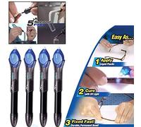 Lefeng Lot de 4 x 5-Second Fix/Remplir/Seal/réparation lumière UV Colle Liquid-plastic soudure Outil Stylo