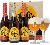 Leffe Coffret Bière Sélection 3 bouteilles de 75cl & 2 verres de 25cl