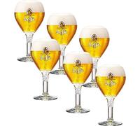 Leffe Lot de 6 verres à bières transparents 330 ml + 6 sous bock offert