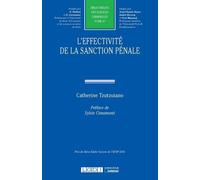 L'effectivité de la sanction pénale 2020 - Catherine Tzutzuiano - Lgdj - broché - Etude