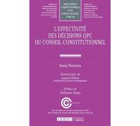 L'effectivite des decisions qpc du conseil constitutionnel - Samy Benzina - Lgdj - broché - Etude