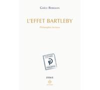L'effet Bartleby Philosophes lecteurs - Gisèle Berkman - Hermann - broché - Livre