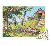 L'effet Domino de l'échelle des vergers Puzzle en Bois Imperméable DIY Puzzles De 1000 Pièces pour Adultes Défi Et Casse-tête De Décoration pour La Maison