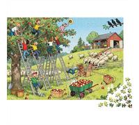 L'effet Domino de l'échelle des vergers Puzzle en Bois Imperméable DIY Puzzles De 1000 Pièces pour Adultes Défi Et Casse-tête Jeux Éducatifs