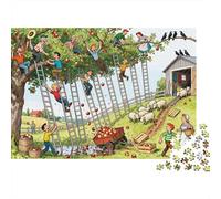 L'effet Domino de l'échelle des vergers Puzzle en Bois Imperméable Puzzles De 1000 Pièces pour Adultes Défi Et Casse-tête Jeux Éducatifs