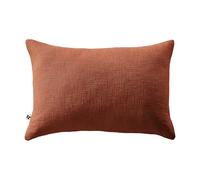 L'EFFET PAPILLON Coussin Déhoussable 40 x 60 cm - 100% Coton Sixtine Terracotta