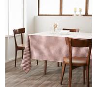 L'effet papillon Nappe Rectangle 150 x 250 cm Gaze de Coton tissée Teinte Vickie Terracotta