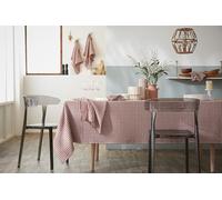 L'effet papillon Nappe Rectangle 150 x 350 cm Gaze de Coton tissée Teinte Vickie Terracotta