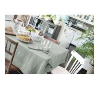 L'effet papillon Nappe Rectangle 150x350 cm Gaze de Coton Unie GAÏA Eucalyptus