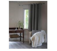 L'effet papillon Rideau Occultant 140x180 cm Doublure Polaire Polyester Anthracite