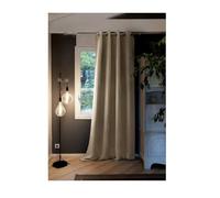 L'effet papillon Rideau Occultant 140x280 cm Doublure Polaire Polyester Beige