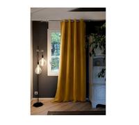 L'effet papillon Rideau Occultant 140x280 cm Doublure Polaire Polyester Moutarde