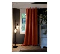 L'effet papillon Rideau Occultant 140x280 cm Doublure Polaire Polyester Terracotta