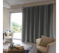 L'effet papillon Rideau Occultant 280x260 cm Doublure Polaire Polyester Gris Clair
