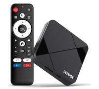 LEFFOT Android 14.0 TV Box 2025, 2Go RAM + 16Go ROM, 4K@60Hz Ultra HD Boitier IP-TV, Boitier TV Android avec Commande Vocale, 2.4G & 5G WiFi 6, BT 5.4, HDR10, 100M Ethernet, RK3518 Quad-Core A53