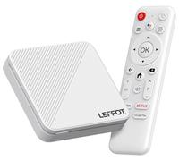 LEFFOT H313 4K Ultra HD TV Box Appareil de streaming pour TV avec HDR 10+, 2 Go de RAM + 16 Go de ROM, 2,4 G et 5G Dual Band WiFi 6, Commande vocale, Smart TV Box pour Netflix YouTube