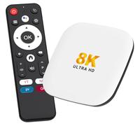 LEFFOT M2 Plus Boitier TV Android 2025, 4GB RAM 32GB ROM, 4K Ultra HD Android 14 TV Box, Boitier IPTV avec Commande Vocale, 2.4G & 5G WiFi 6; BT 5.4, HDR10, Rockchip RK3528 Quad Core Arm Cortex A53