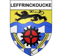 Leffrinckoucke 59 ville Stickers blason autocollant adhésif - Taille : 4 cm