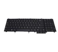 LeFix Clavier US non rétroéclairé avec pointeur compatible avec Dell Latitude E6520 E6530 E6540 E5520 E5520M E5530 - Impression orange des touches de fonction DP/N:0M8F00