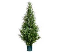 Leflos Arbre Artificiel de cèdre Topiary, 120 cm Faux cyprès, Artificial Cypress Tree deko pour Salon, Bureau, fête & Party