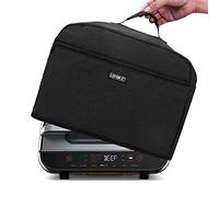 LEFOR·Z Housse Anti-poussière Compatible avec Barbecue Ninja FG551/DG551 Foodi Smart XL et Accessoires, Housse résistante à l'eau avec 6 Poches de Rangement, Noir